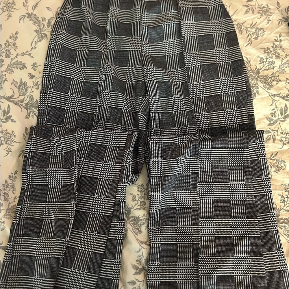 Fashion Nova Men's Checkered Pants - Black and White